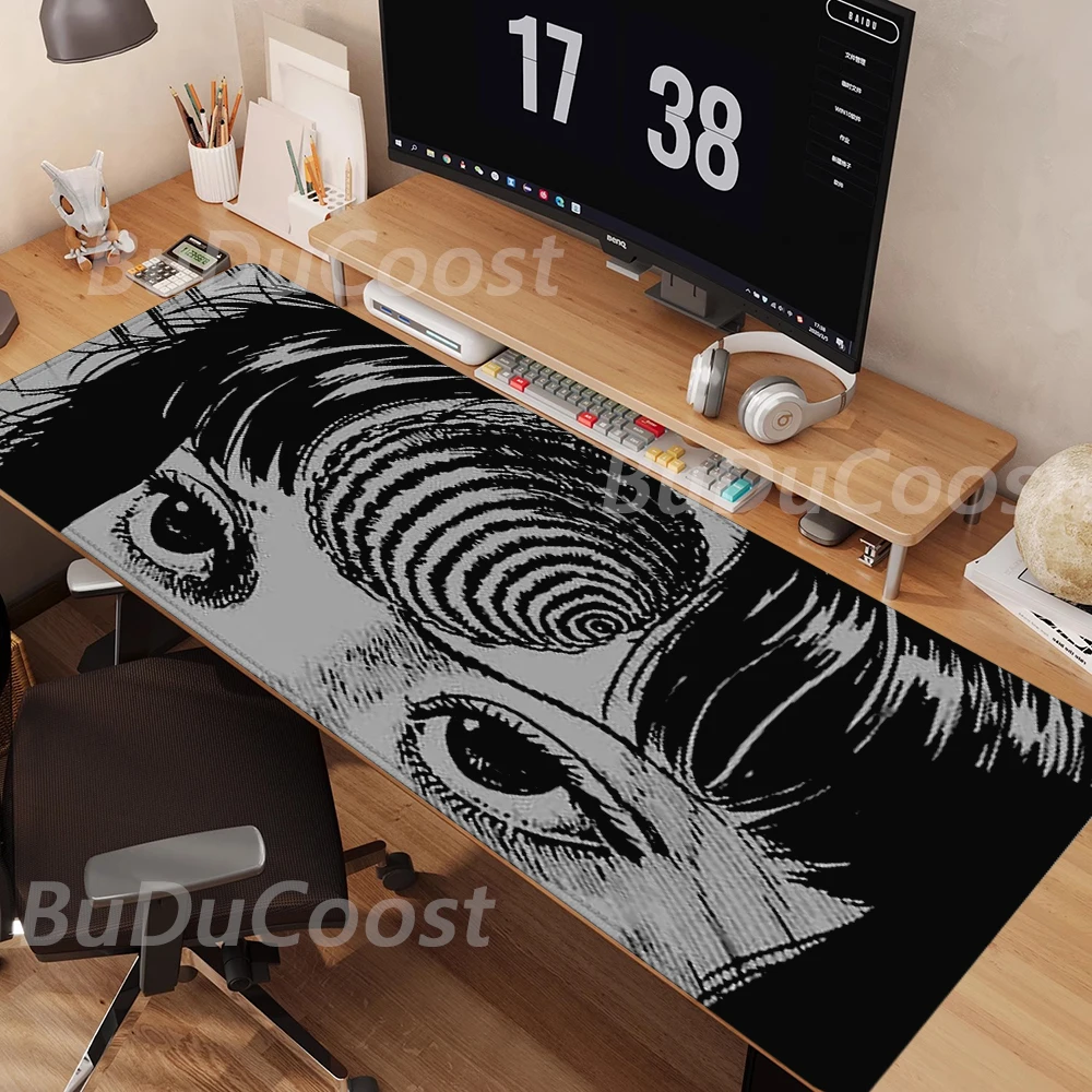 

Junji ito Japanese Anime 400x900 electronic sports Rubber Mousepad Locking Gaming Computer Office XXL HD Printing Desk Mouse Pad