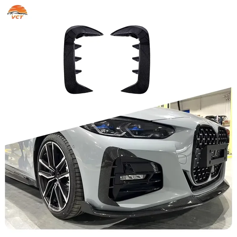 VCT New Carbon Fiber Front Bumper Side Spoiler Self-adhesive Auto Performance Parts Body Kit 4 Series G22 100% Fitment