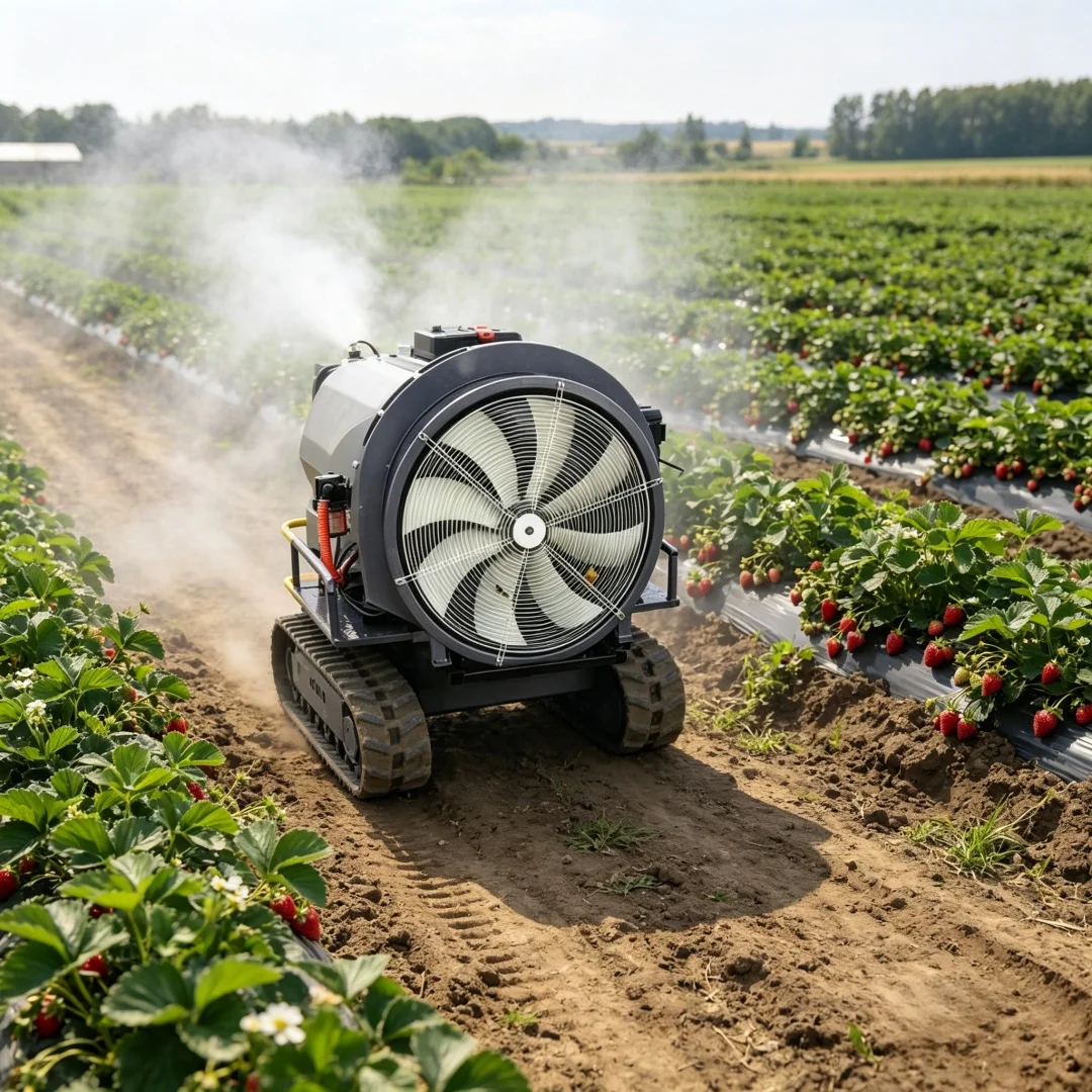 Labor Saving Crawler Type Remote Control Orchard Spraying Robot  Dust Suppression for Agriculture Use