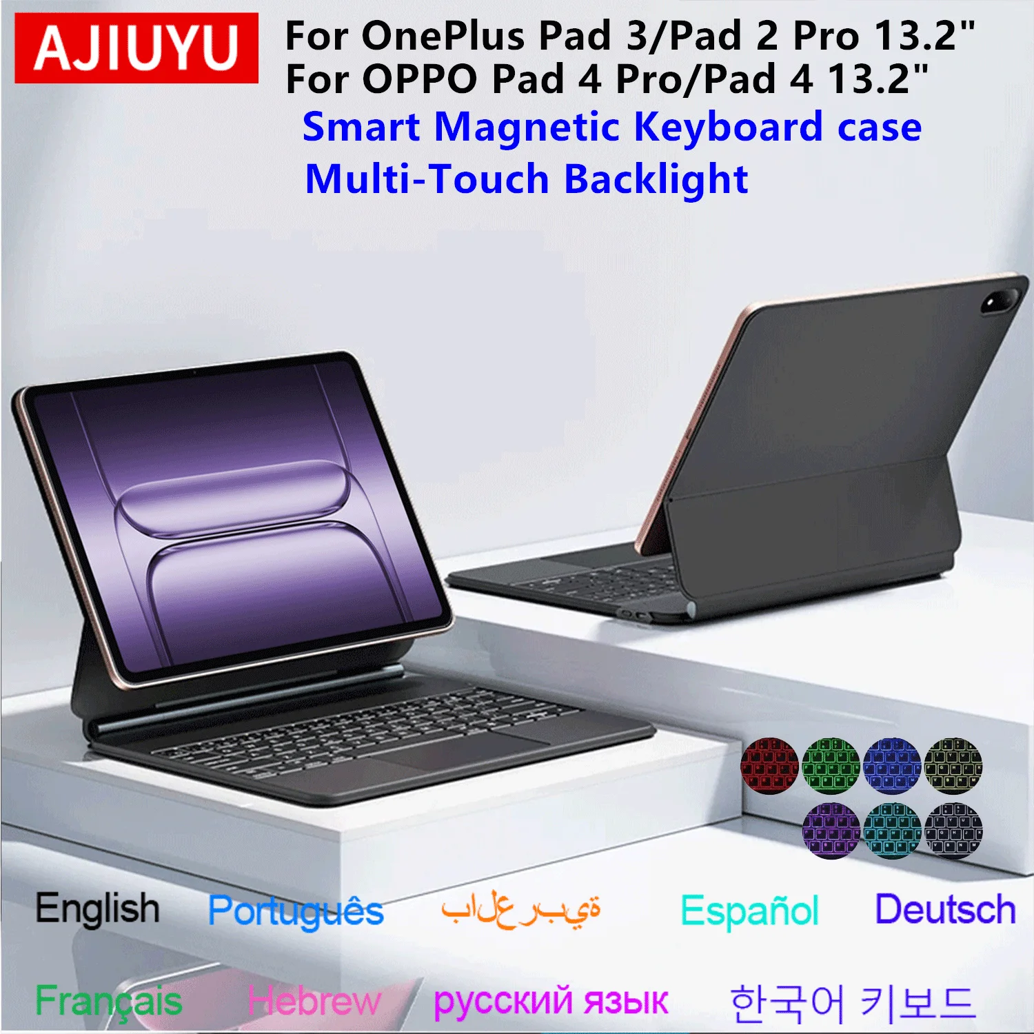 Magic Keyboard for OnePlus Pad 3 Case 13.2 inch One Plus Pad 3 Oneplus Pad3 2 Pro 13.2'' Tablet Smart Multi-Touch Keyboard Cover