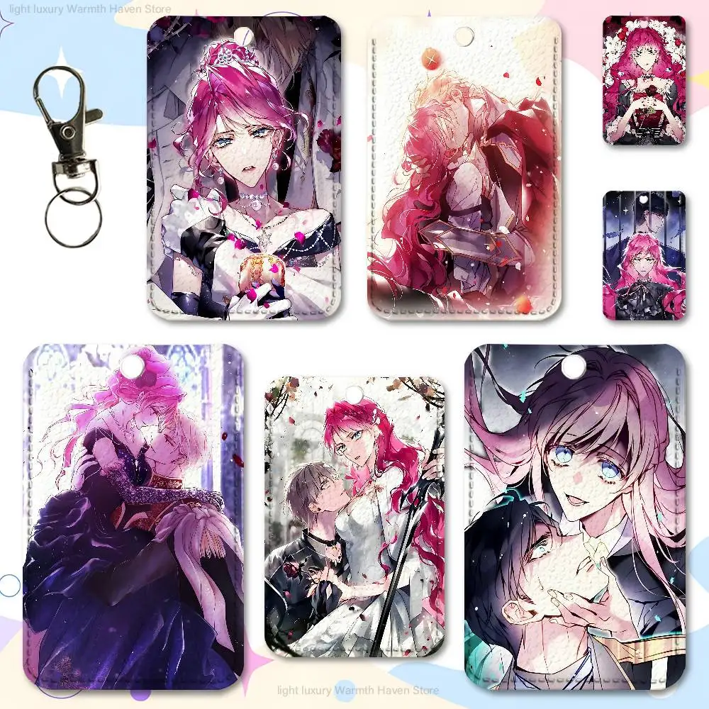 

Manga V-Villains Are Destined to Die Premium PU Leather Card for Daily Holder Card Case with Metal Carabiner Customizable Design