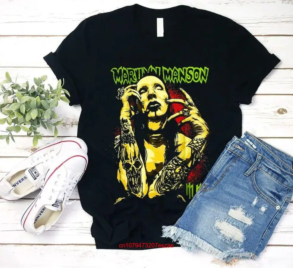 Винтажная Футболка Marlyn Manson, все размеры S 2345Xl, с длинным или коротким рукавом
