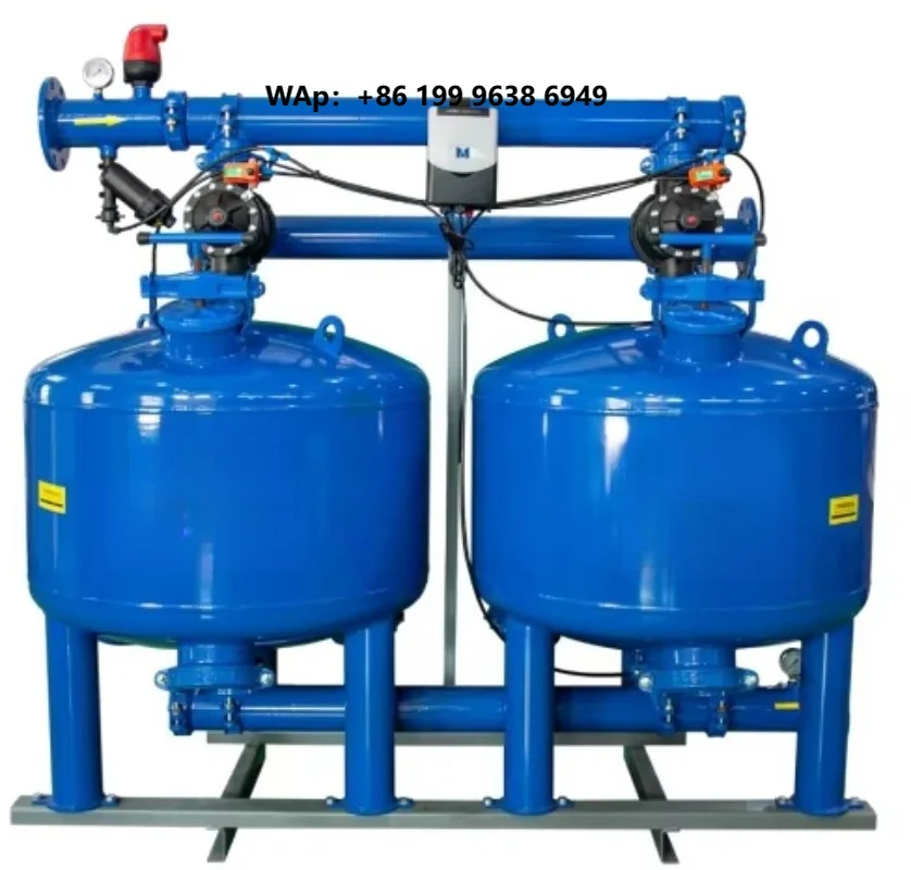 Automatic Self-Clean Metal Sand Media Filtration System for Agriculture Engine IoT Integrated Irrigation Water Treatment System