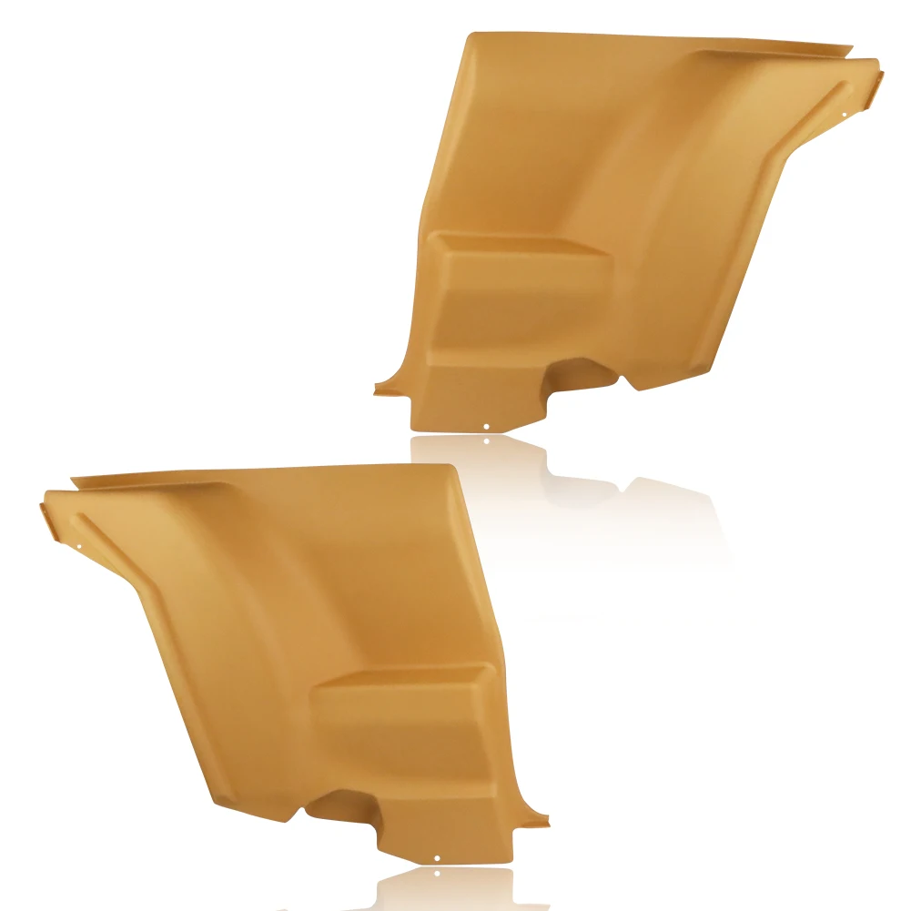 2 uds para 1972-1981 Chevrolet Camaro Pontiac Firebird L & R negro inferior plástico reposabrazos trasero asiento paneles laterales interiores cubierta protectora