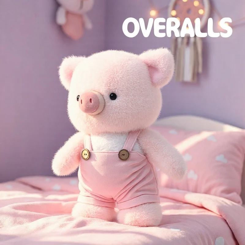 

Новый розовый поросенок, плюшевые игрушки, уютный пушистый комбинезон с героями мультфильмов, кукла-животное, милая детская кукла-компаньон, кавайный декор для вечеринки, комнаты