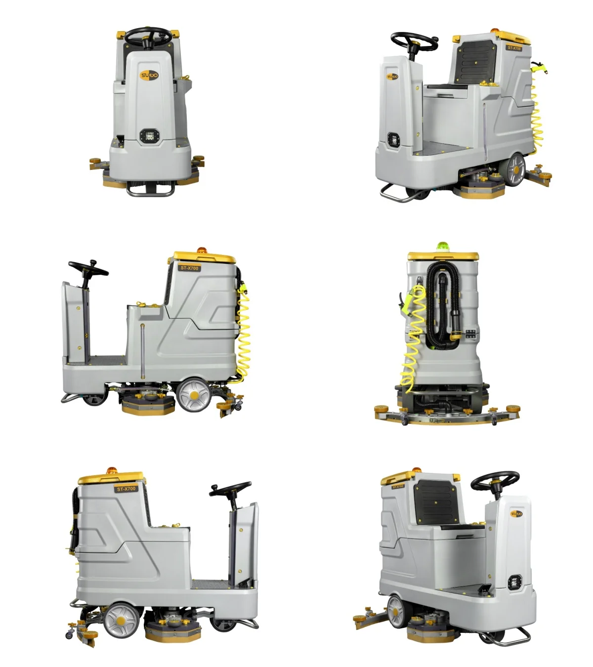Industrial Ride on Floor Scrubber Dryer Automatic Floor Cleaning Machine for Warehouse 4200sqm/h