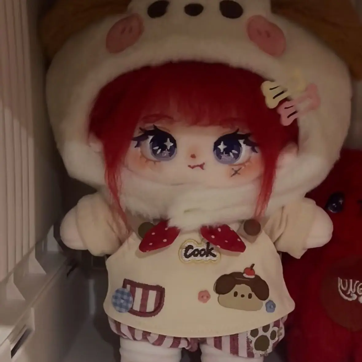 20 cm Idol Kpop Puppe Nagigi Song Yu Qi Fans Rothaar Chinesische Mädchen Puppe Gefüllte Plüsch Dress-up Baumwolle Puppe senden Freunde Geschenk Weihnachten