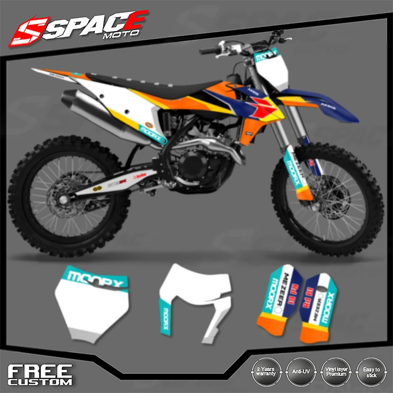 

SPACE индивидуальная мотоциклетная графическая фоновая наклейка для KTM 125 250 300 350 450 2019-2022 SXF 2020-2023EXC наклейки наборы наклеек 07