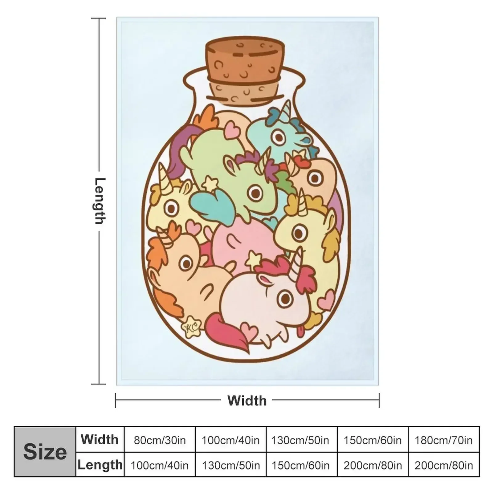 Bottle of Unicorns Throw Blanket Cute Plaid Multi-Purpose For Baby cosplay anime Blankets