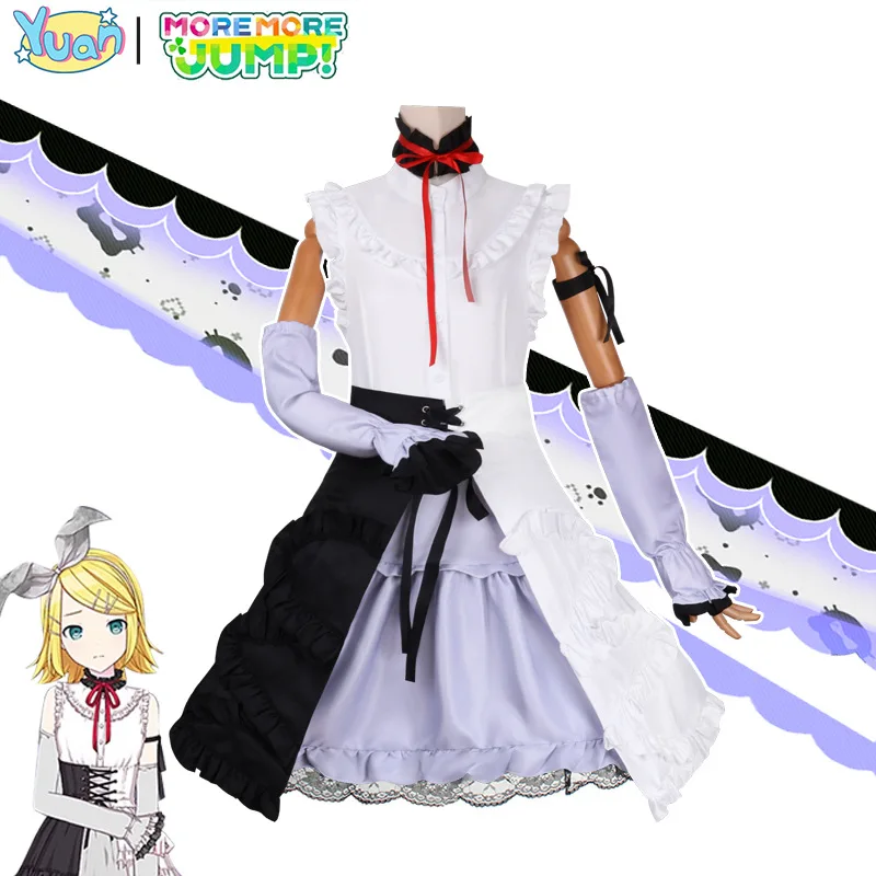 

Kagamine Rin Cosplay Costume Anime PJSK Project Sekai Colorful Stage Feat 25Ji Nightcord At 25 Cosplay Costume Wig Gothic Dress