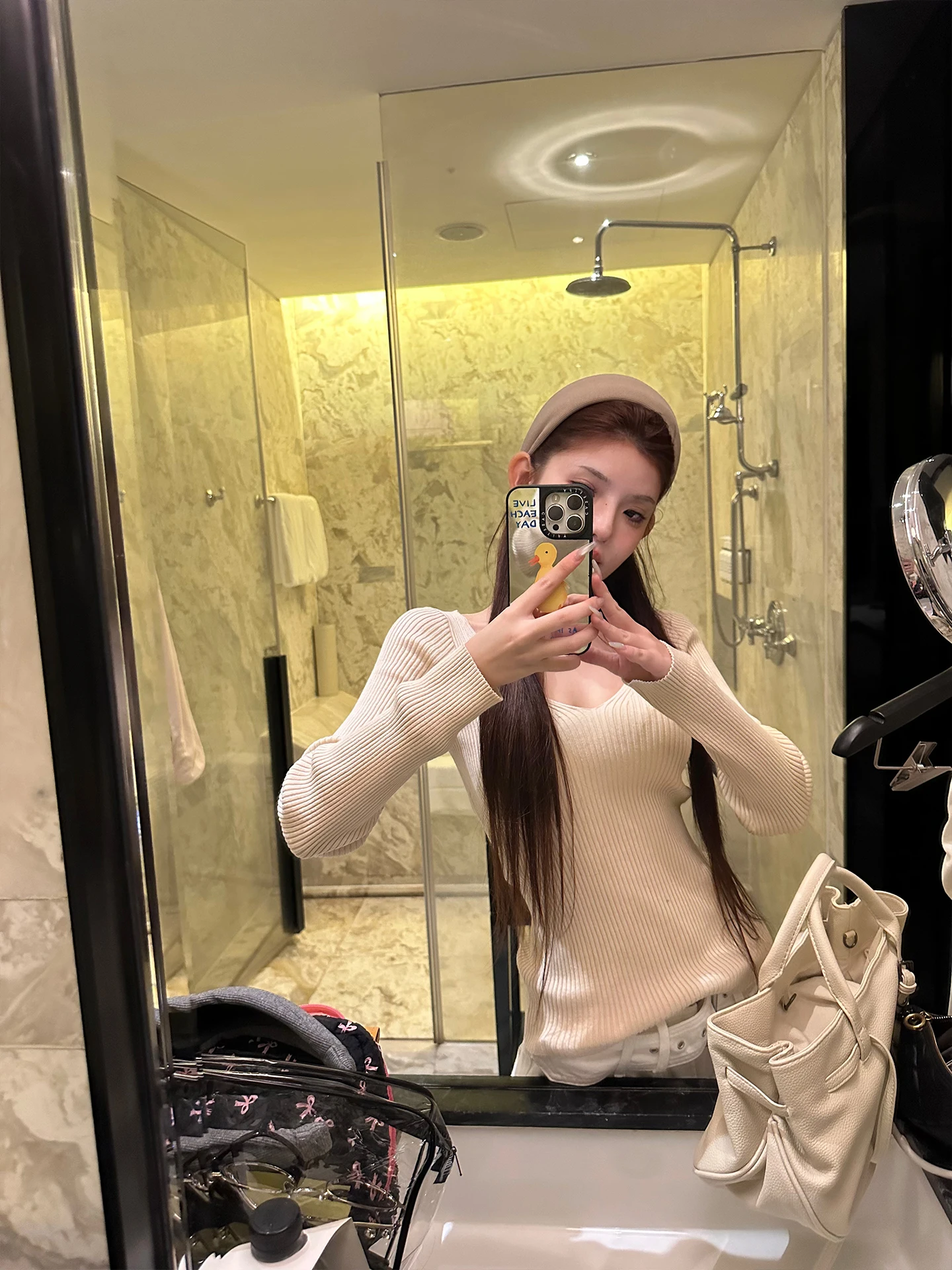 

Теплый женский вязаный топ Fheer с V-образным вырезом и длинным рукавом, облегающий, с эффектом утяжки талии, из мягкой шерсти и волокон с добавлением каучукового волокна, повседневный