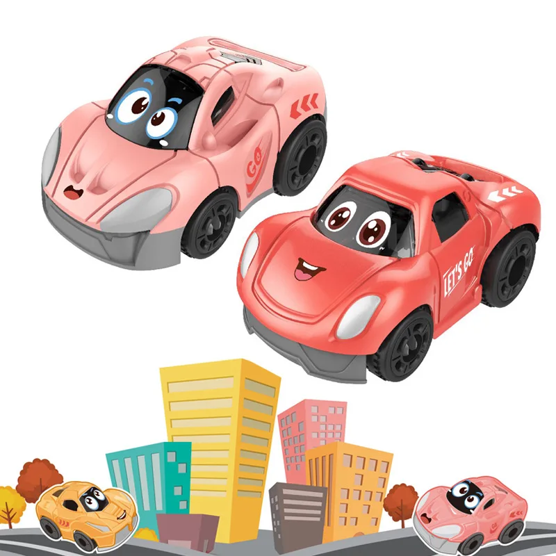 1:48 liga fundida puxar para trás modelo de carro dos desenhos animados simulação carro de corrida brinquedo das crianças menino coleção brinquedo aniversário presente natal