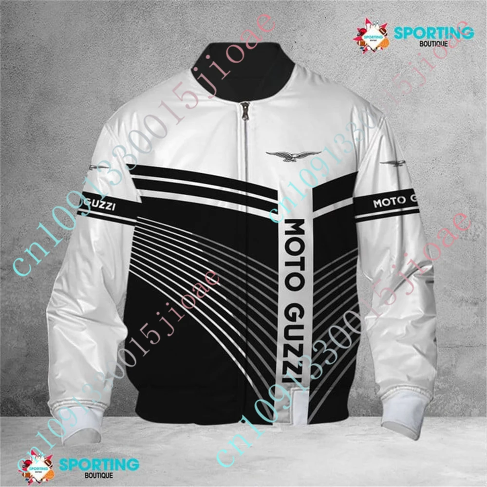 Moto Guzzi Jackets For Men's Clothing Harajuku Parkas Windbreaker Bomber Jacket Techwear Baseball Uniform Thick Coat Custom Logo