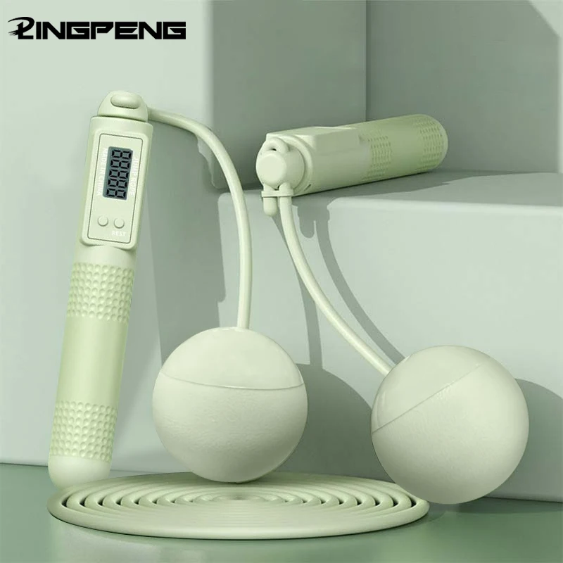 Dual Purpose Jump Rope Intelligent Counting Steel Wire Rope Sports Equipment Household Cordless Sports Load Jump Rope