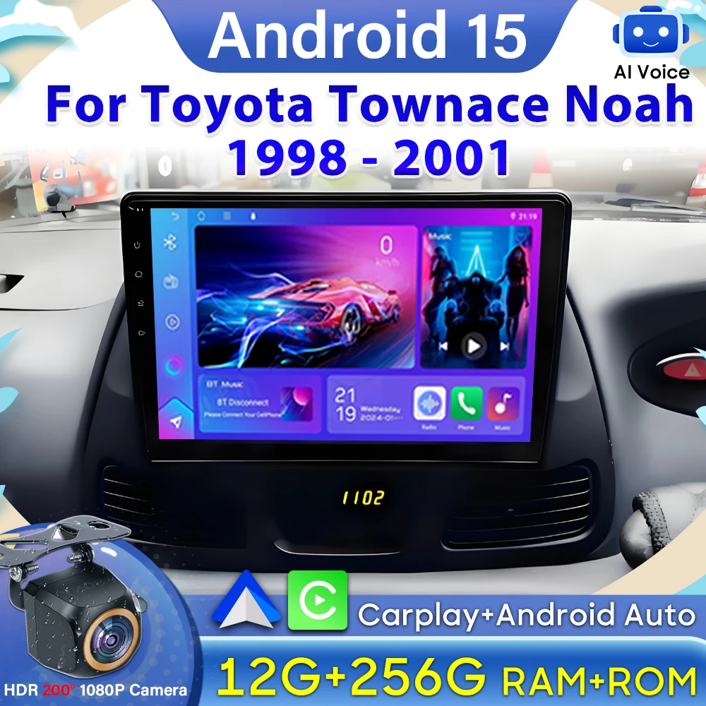 

Android 15 Carplay For Toyota Townace Noah 1998 - 2001 GPS Navigation Video Car Radio Car Monitor Display DSP BT No 2din DVD GPS