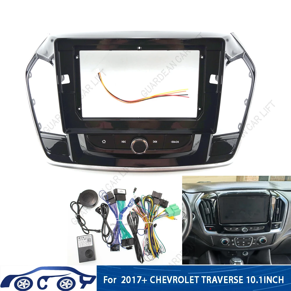 

10,1-дюймовый автомобильный радиоприемник для 2017+ CHEVROLET TRAVERSE Android стерео плеер 2 Din головное устройство панель отделка приборной панели с кабелем