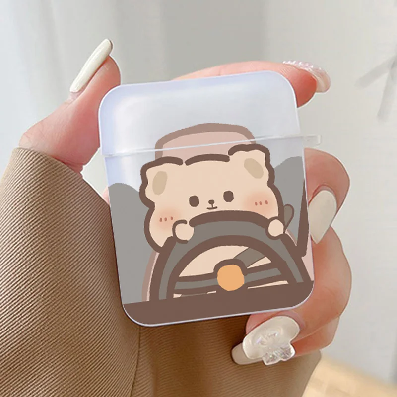 Engraçado gato dos desenhos animados emparelhado casal caso do fone de ouvido para airpods pro 3 4 capa protetora escudo silicone para airpod 1 2 fundas air pod