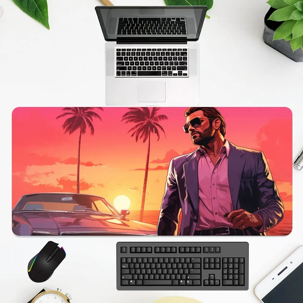 Gioco G-GTA 6 Mouse Pad office Large Small Computer pc tastiera Mouse gioco in gomma tappetino antiscivolo per Mouse grande