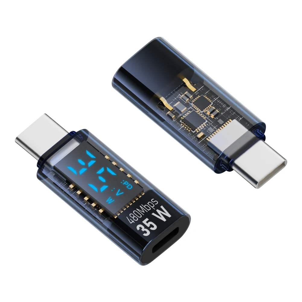 

Type C Power Meter Tester PD140W LED Display USB C Adapter USB4.0 40Gbps USB C Extender for iPhone 15 14 MacBook iPad NS Switch