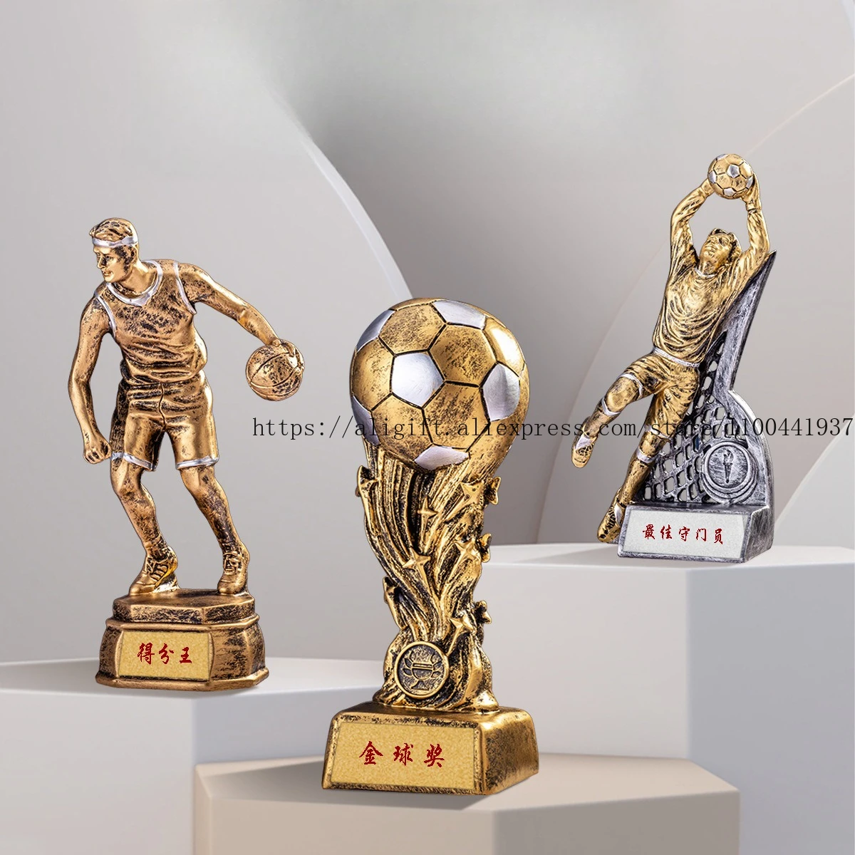 

Customized Resin Hand-Painted Football Event Trophy for Best Player and Forward Awards Ornaments Home Decor Accessories
