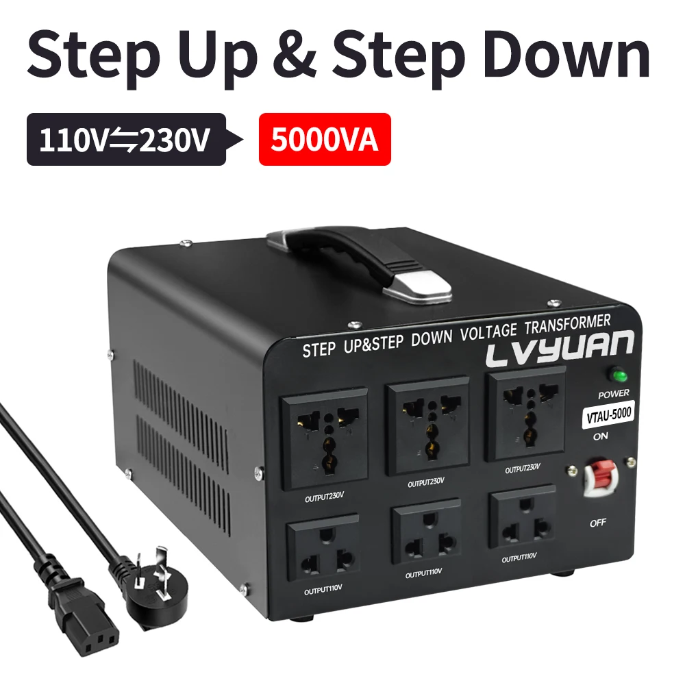 

AC220V 110V Voltage Transformer 5000W/2000W/800W/500W EU&US Universal Socket Voltage Step Up/Step Down Converter Power Supply