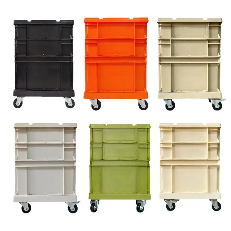 Storage Bins With Lids Industrial Style Storage Box With Wheels Movable Storage Boxes For Toys Movable Stackable Storage Bin