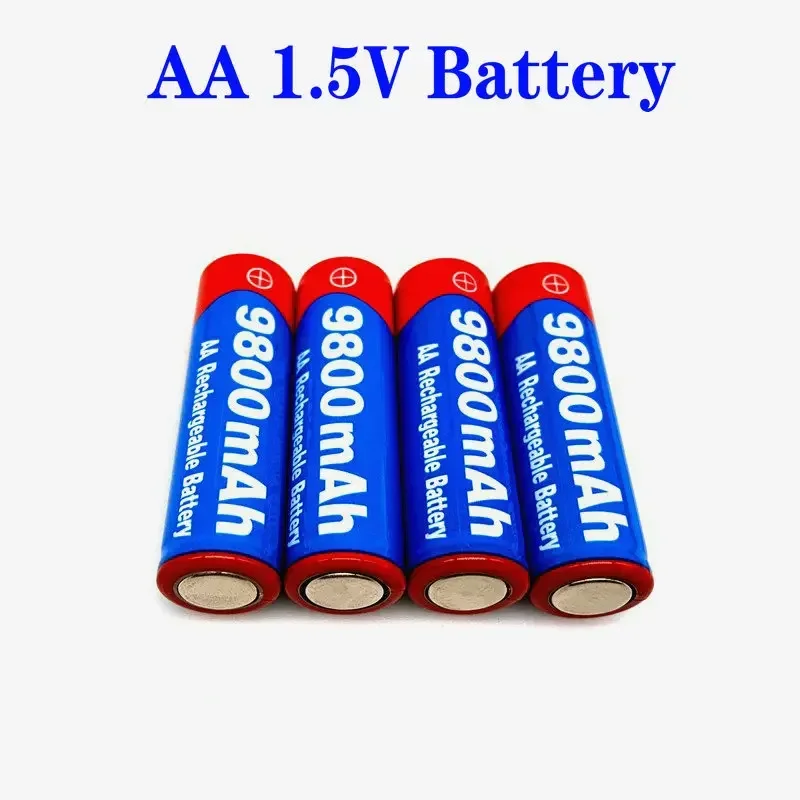 2021 New 2~20pcs/lot Brand AA rechargeable battery 9800mah 1.5V New Alkaline Rechargeable batery for led light toy mp3