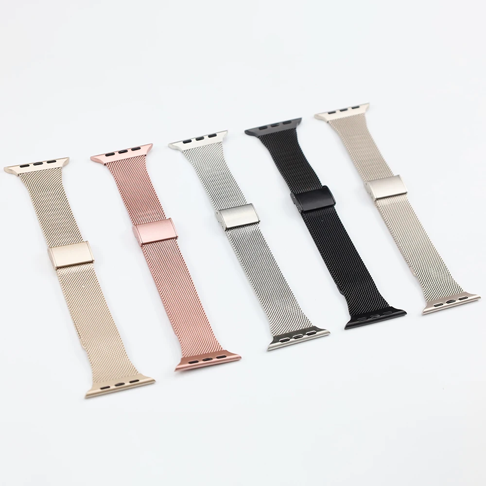 Correa Milanesa para Apple Watch, pulsera de Metal fina para iwatch SE series 9, 8, 7, 6, 5, 4, 3, 2, 1, 49mm, 45mm, 44mm, 42mm, 41mm, 40mm