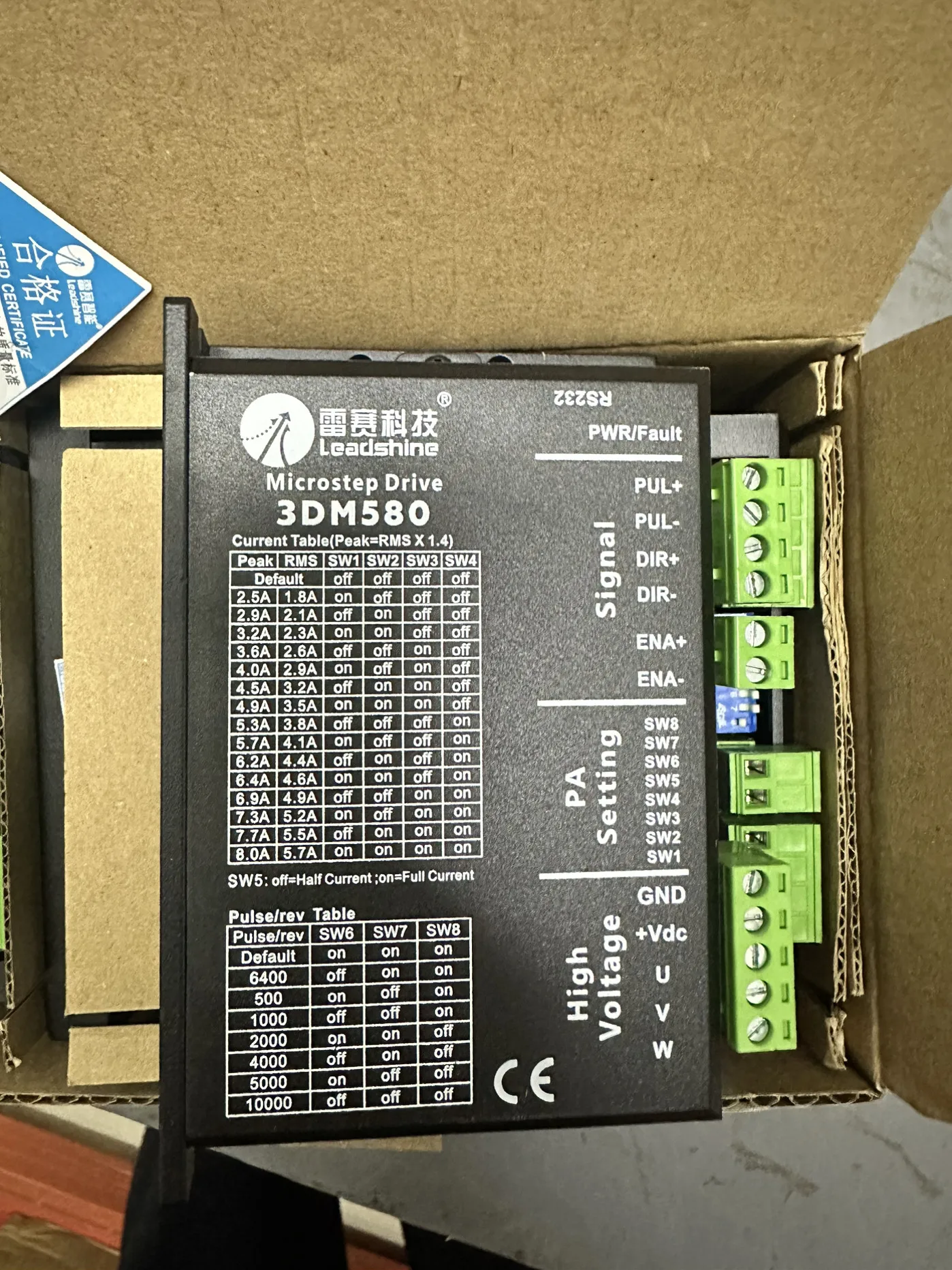 

Драйвер шагового двигателя Leadshine 3DM580