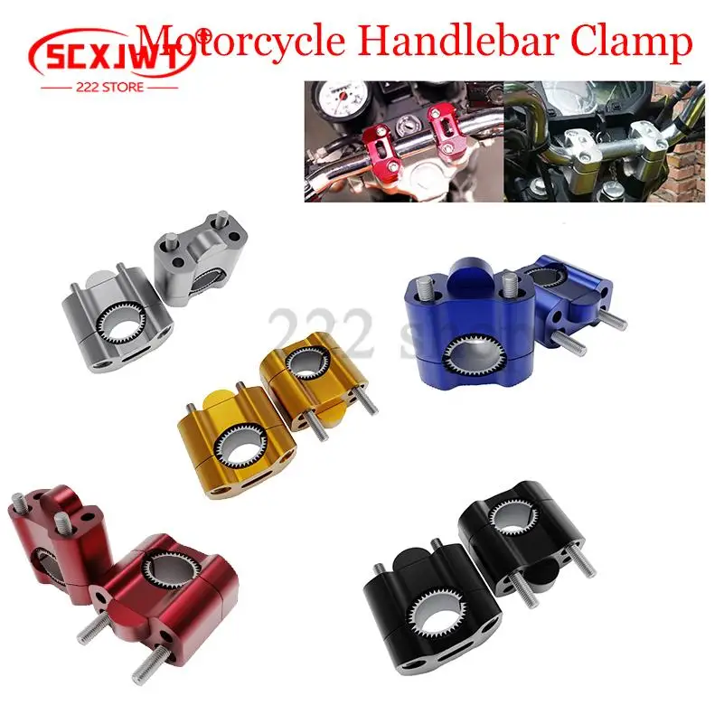 

Off Road Motorcycle Bar Clamps Handlebar Risers Adapter Motorcycle Handlebar Clamp 22mm 28mm 1 Pair for 7/8" Motorbike