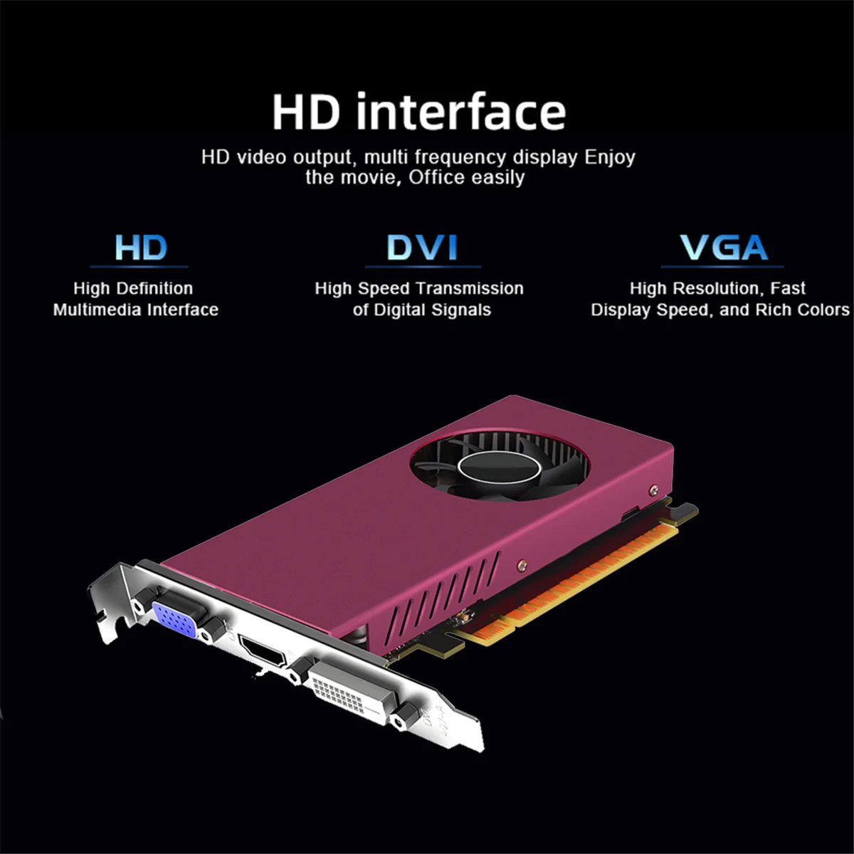 

Видеокарта AB20-Rx550 Gddr5 4G, 128 бит, 14 Нм, 1020 МГц, 6000 МГц, Vga + Dvi + HDMI-совместимая интерфейсная видеокарта