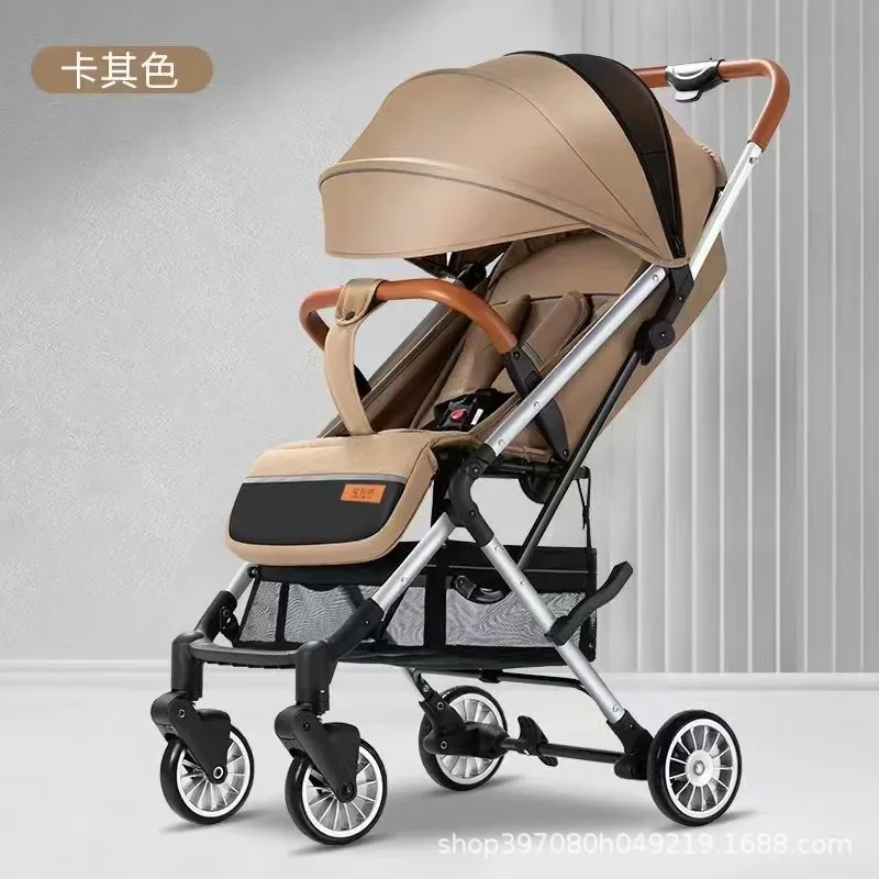 

High-landscape baby strollers, one-button three-fold, portable summer baby walking artifact children's trolley