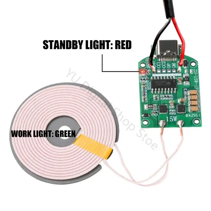 96BA High Efficiency 15W Wireless Phone Charging Station Charging Pad Suitable for Most Smartphones Circuit Board