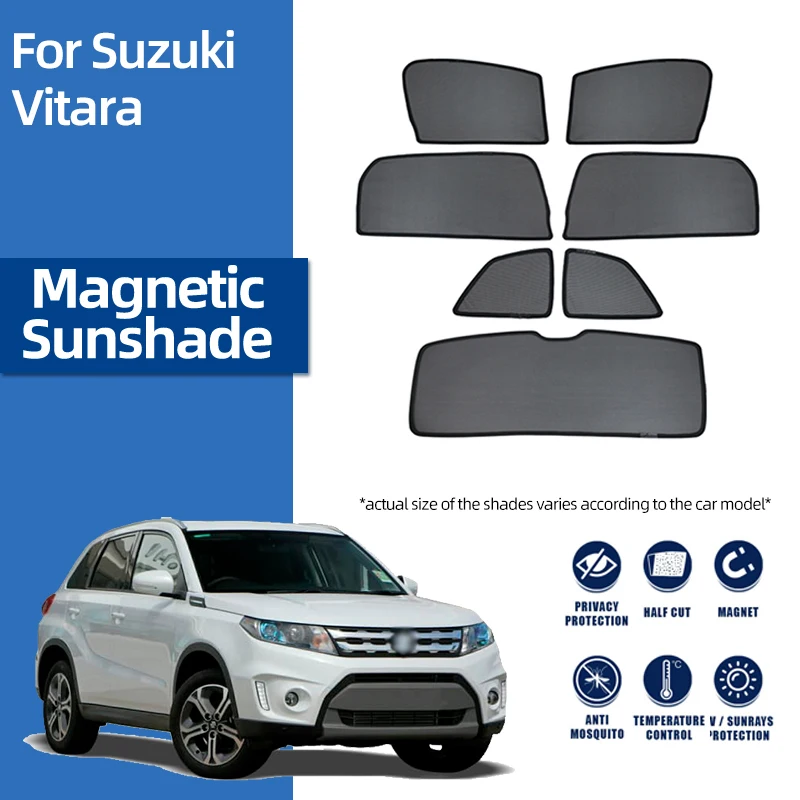 

For Suzuki Vitara LY 2015-2022 Magnetic Car Sunshade Shield Front Windshield Curtain Rear Side Baby Window Sun Shade Visor