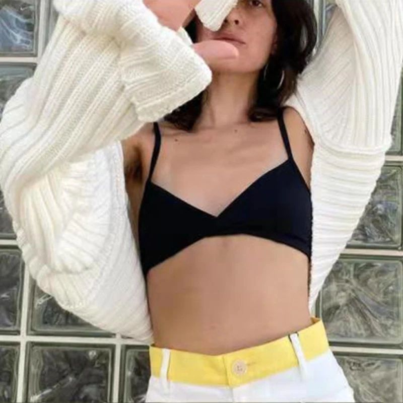 

Сексуальный свободный кардиган, укороченный свитер, женская мода, повседневная однотонная вязаная короткая куртка, осенне-зимняя шаль, женская одежда