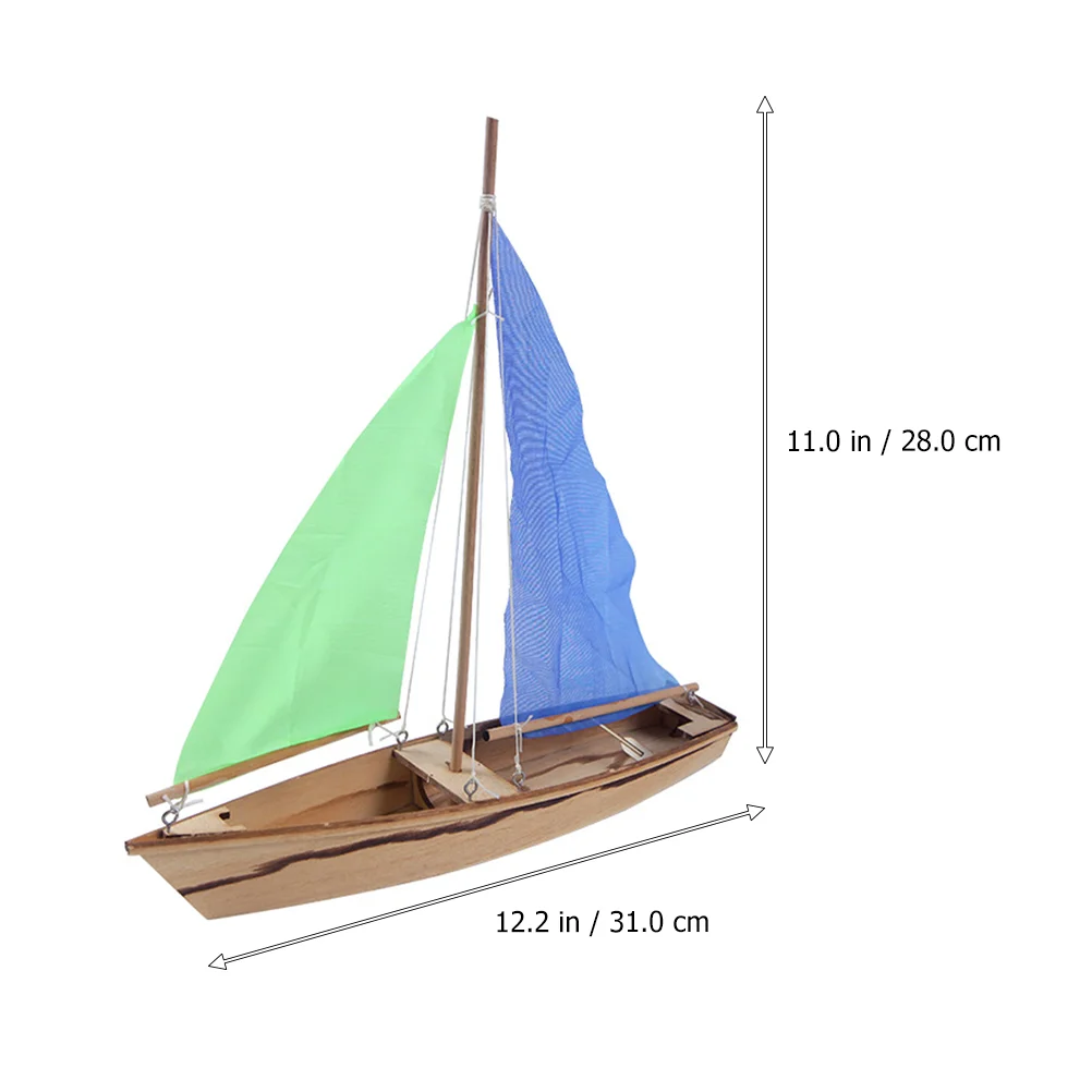 Sailing Model Self-Assembling Wooden Sailboat Ornament Assembly Toys Decor Kids Woodcraft Handcraft Ship Mold 3D Puzzle Kits