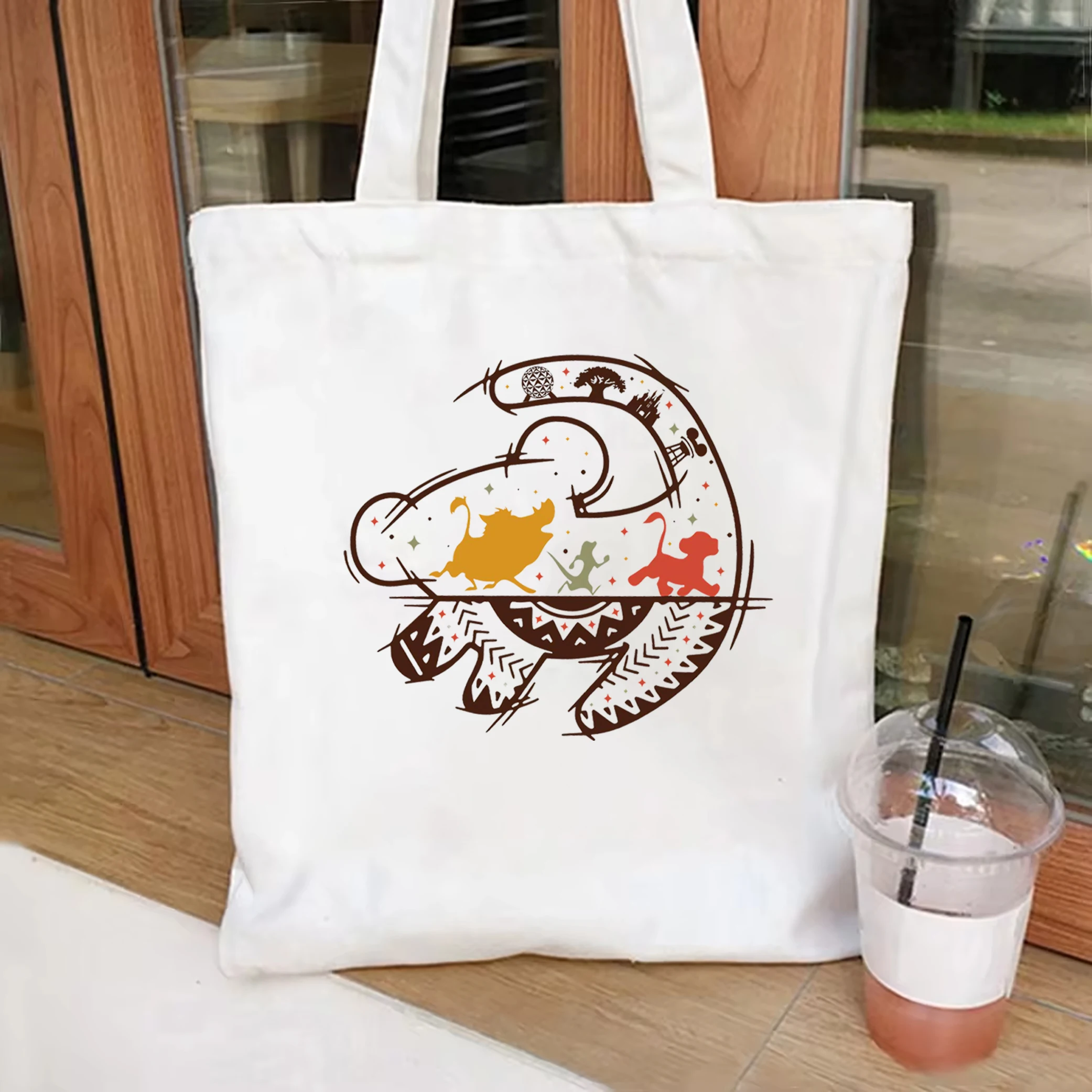 Hakuna Matata tote bag Disney Lion King borsa a tracolla da viaggio Animal Kingdom Hakuna Matata Disney Animal Kingdom canvas bag