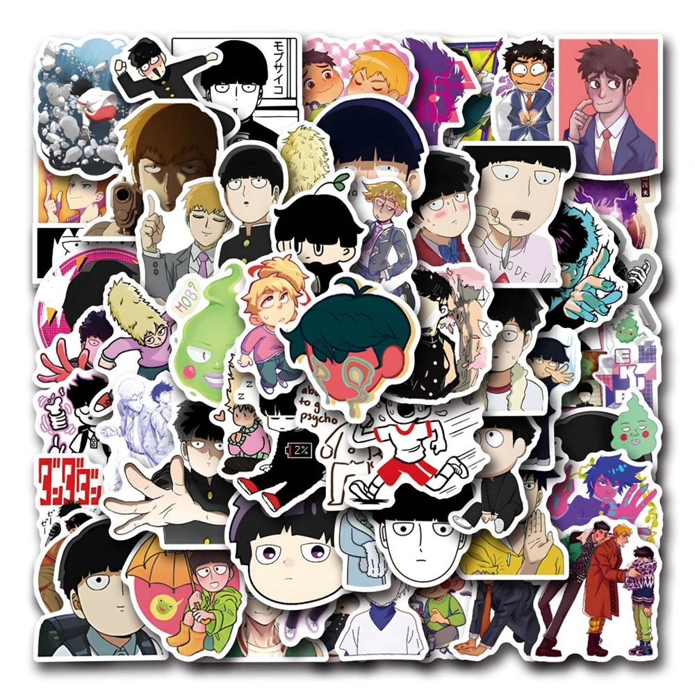 Paquete de 1 Adhesivo de Anime Mob Psycho 100, Figuras de Acción de Mobu Saiko Hyaku Reigen Arataka, Modelo Decorativo, Suministros, Regalo, Juguete