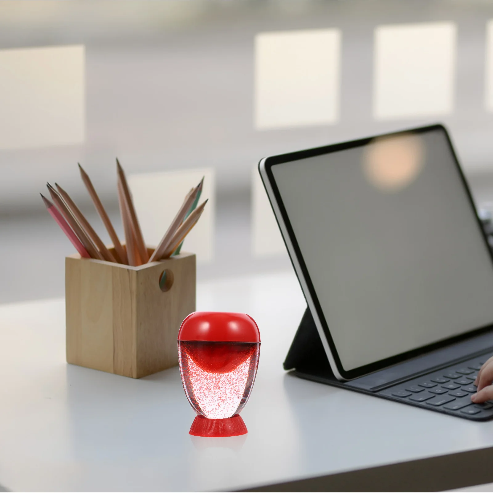 

Volcanic Eruption Sand Timer Resin Hourglass Decorative Desktop Ornament For Home Office Bedroom Imitation Sand