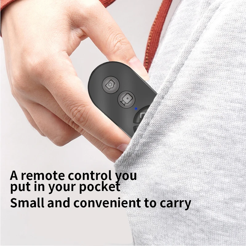 充電式Bluetooth互換リモートコントローラー,携帯電話用7ボタン,自撮り写真撮影