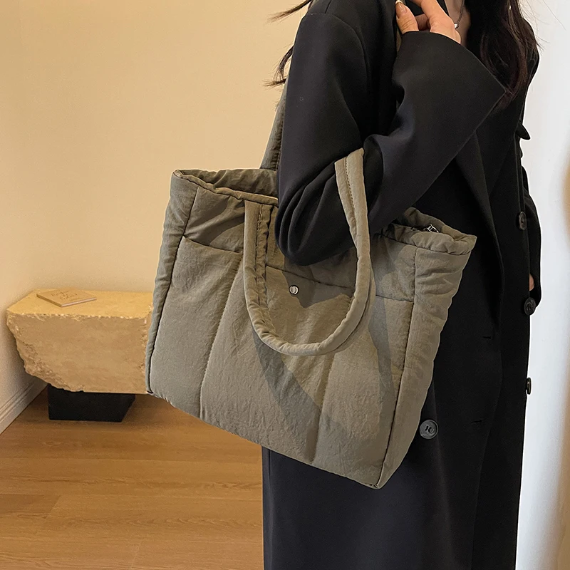 Grand Sac Latéral Simple et Souple pour Femme, Tendance Hiver 2023, Design de Mode, Sacs à Main, Fourre-Tout