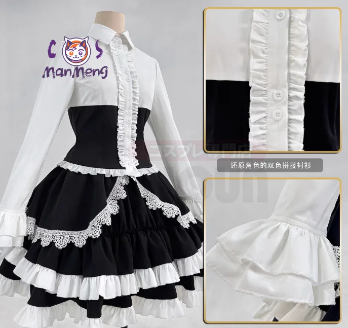 Anime Celestia Ludenberg yasuhiro taeko Danganronpa Cosplay Costume Gothic New Dress Halloween Party Girl Sweet Coat Suit - view 4