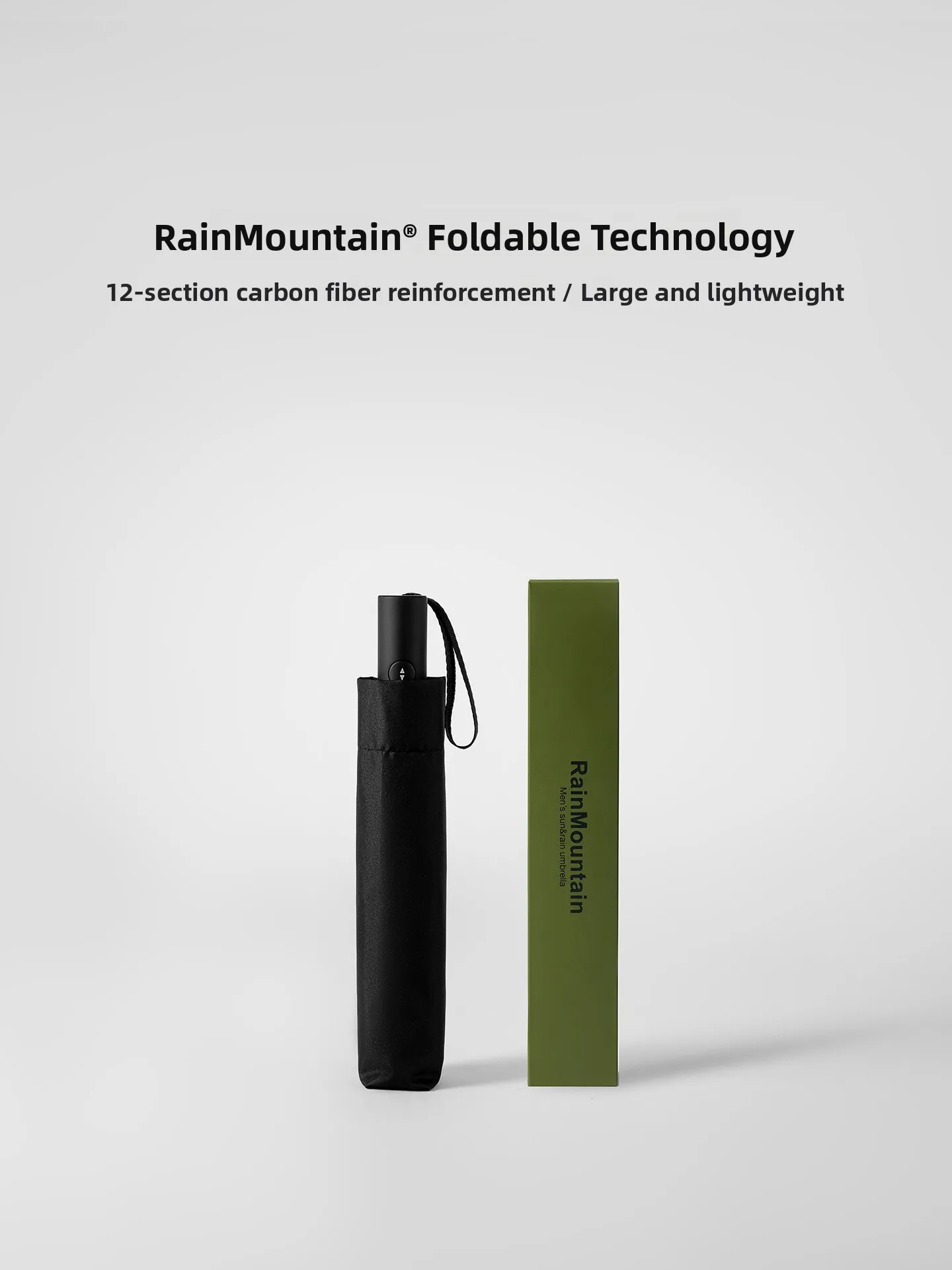 

Ultra Lightweight Portable Automatic Rain Umbrella Men's Large Size Safety Anti-Rebound Full Carbon Fiber Support Bone Umbrella