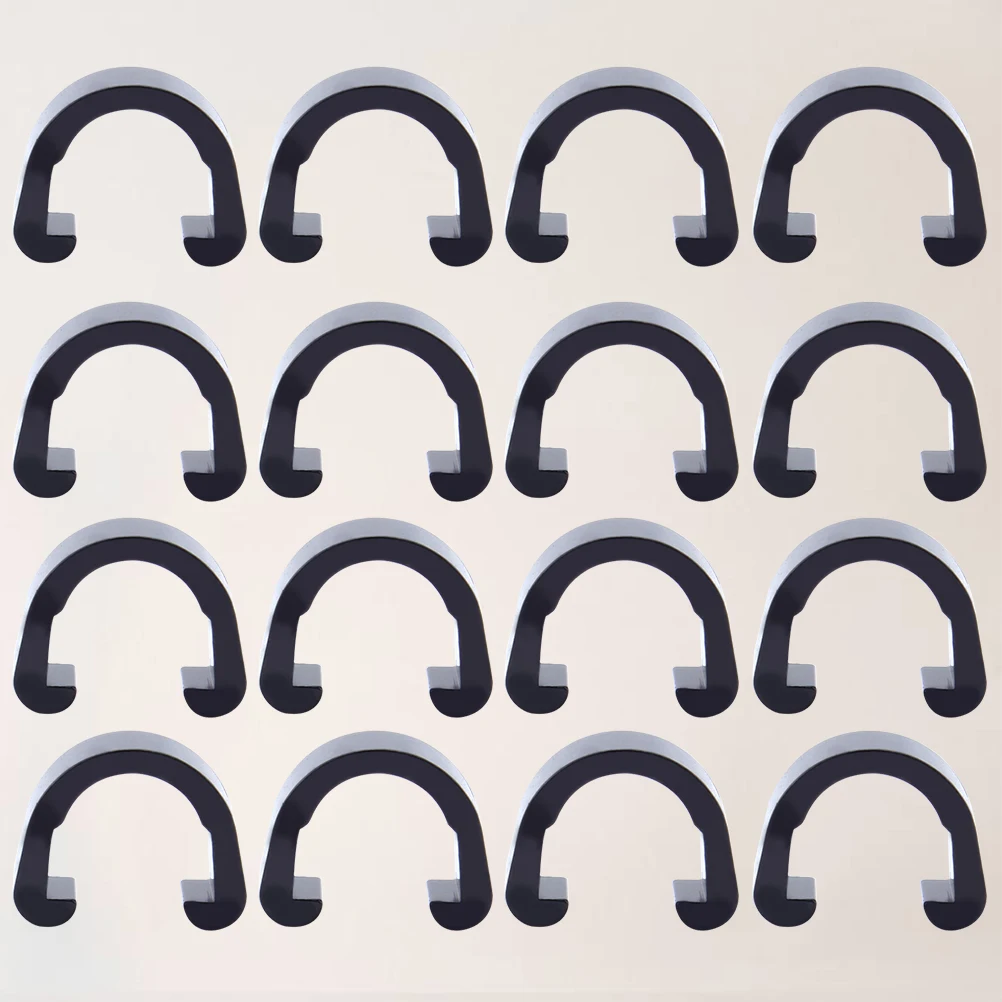 

100pcs Bicycle Brake Cable Clamps U Shaped Bike Buckle Reusable Durable Plastic Tubing Clips For Mountain Road Bike Black