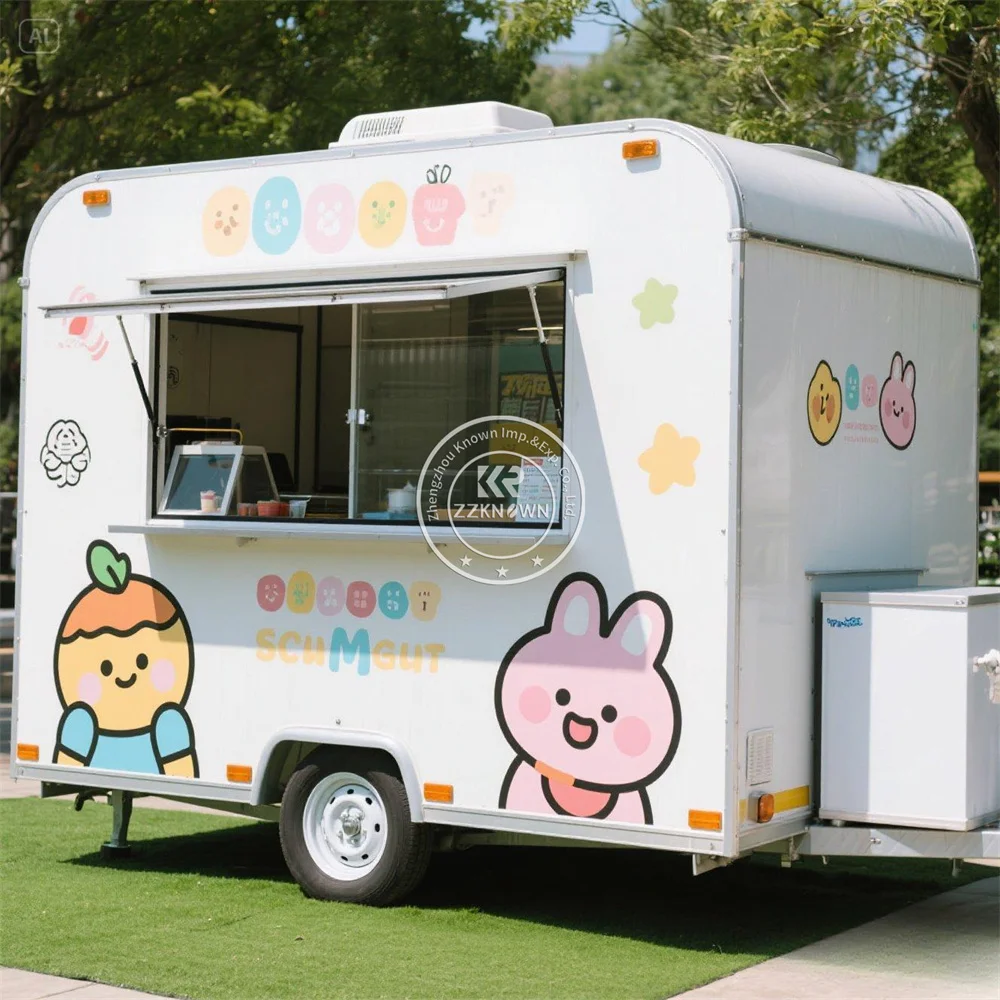 

Customized Catering Mobile Food Trailer Bbq Truck Pizza Cart Mobile Concession Fast Food Truck For Sale