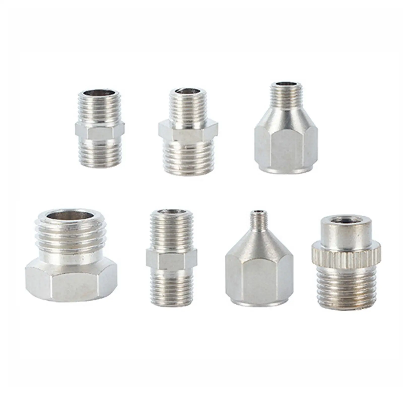 

7 Pieces Adapter Set Adaptor Set Steel Durable Hose Adapter Couplings for Air Compressor Fitting