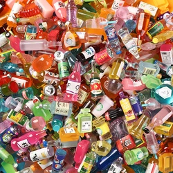 10pcs simulated mini luminous wine and beverage bottles Diy jewelry phone case resin accessories