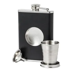 Stainless Steel Bottle for Wine and Whisky, Portable Drinkware, High Quality, Hip Flasks, Alcohol Bottle, 8 oz