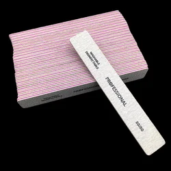 50 Pcs Lime A Ongle Professionel Nail File 80/80 Grit Nail Files Set Grey Square Style Acrylic Nail File Block Tool Accessoires
