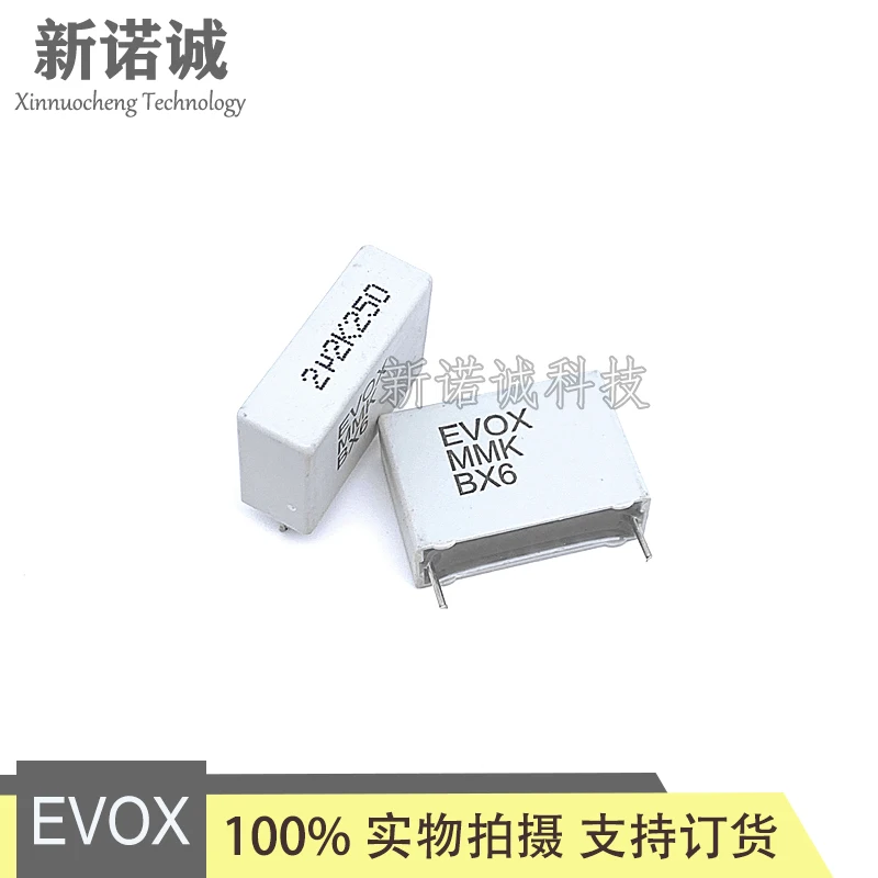 Capacitor do filme da folha de EVOX RIFA RIFA, distância do pé 22.5mm, 250V, 2,2 UF, 2u2k250, 250V2.2UF, 250V225, 225, 250V2u2, 5 PCes, 10 PCes, 30 PCes pelo lote